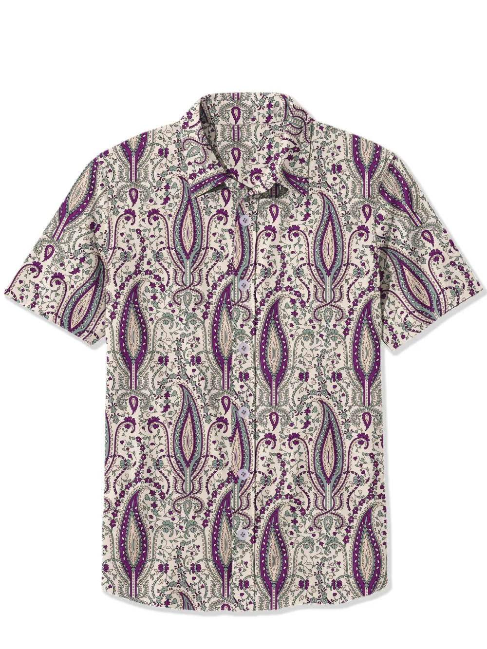 Vintage Purple Paisley Shirt