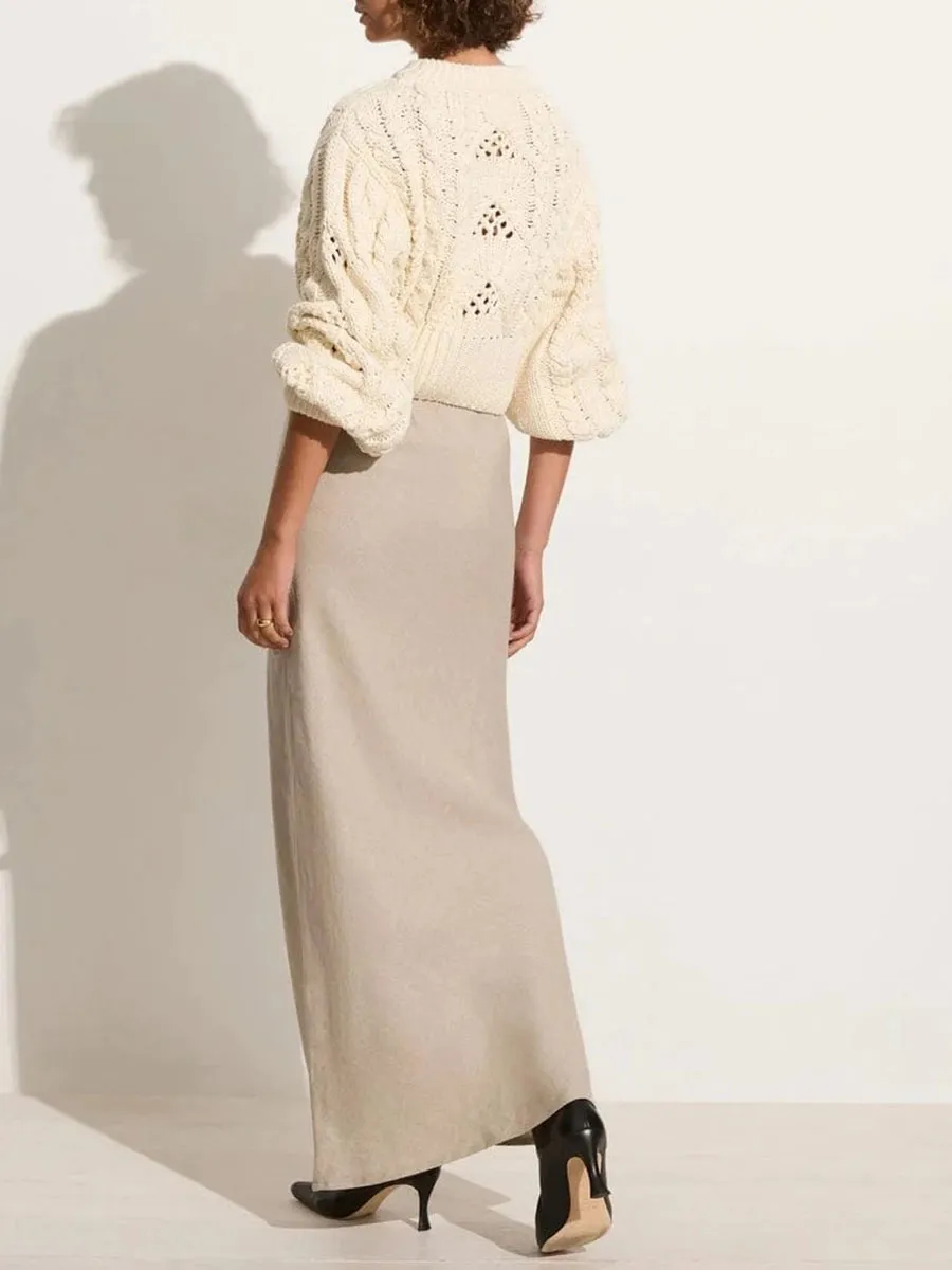 Openwork Long Sleeve Knit Jumper