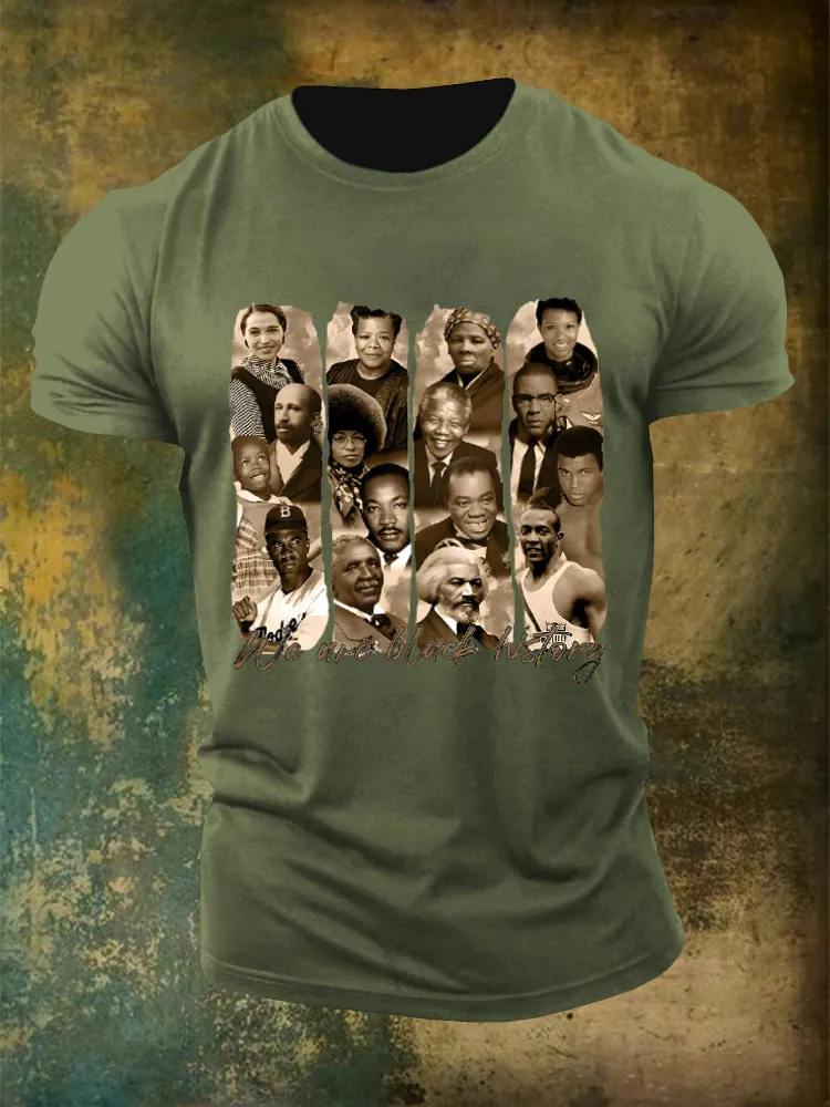 Men'S We Are Black History Round-Neck T-Shirt