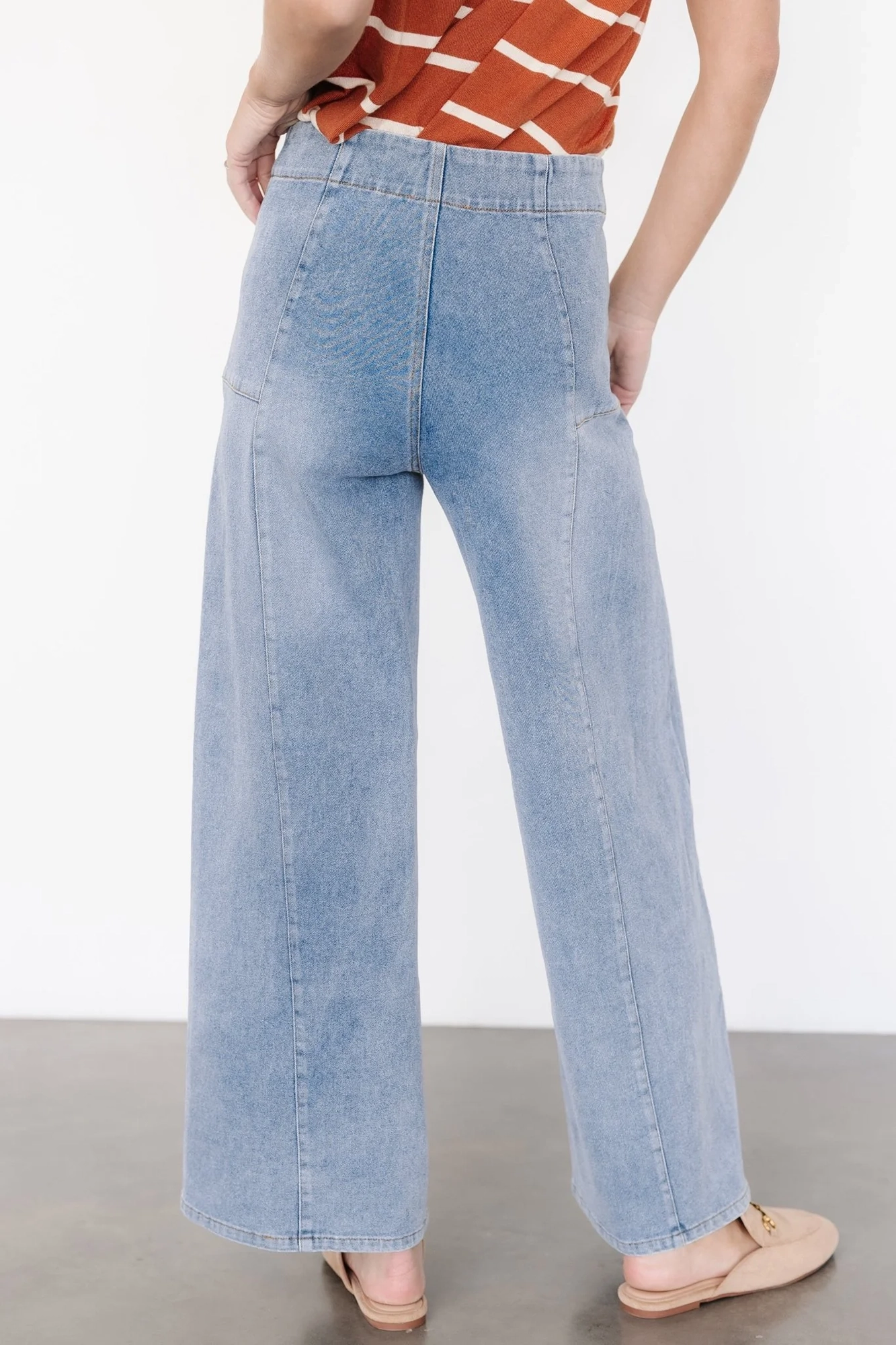 Classic Basic Retro Loose Denim Pants