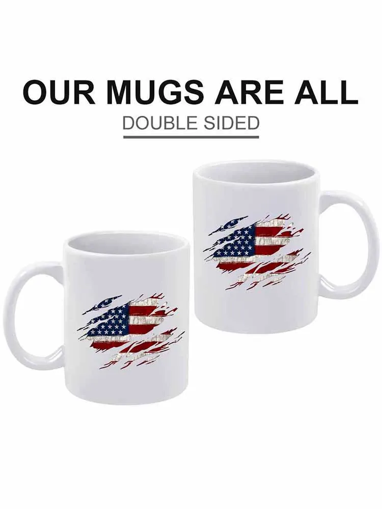 A Mug With Double-Sided Printed National Flag