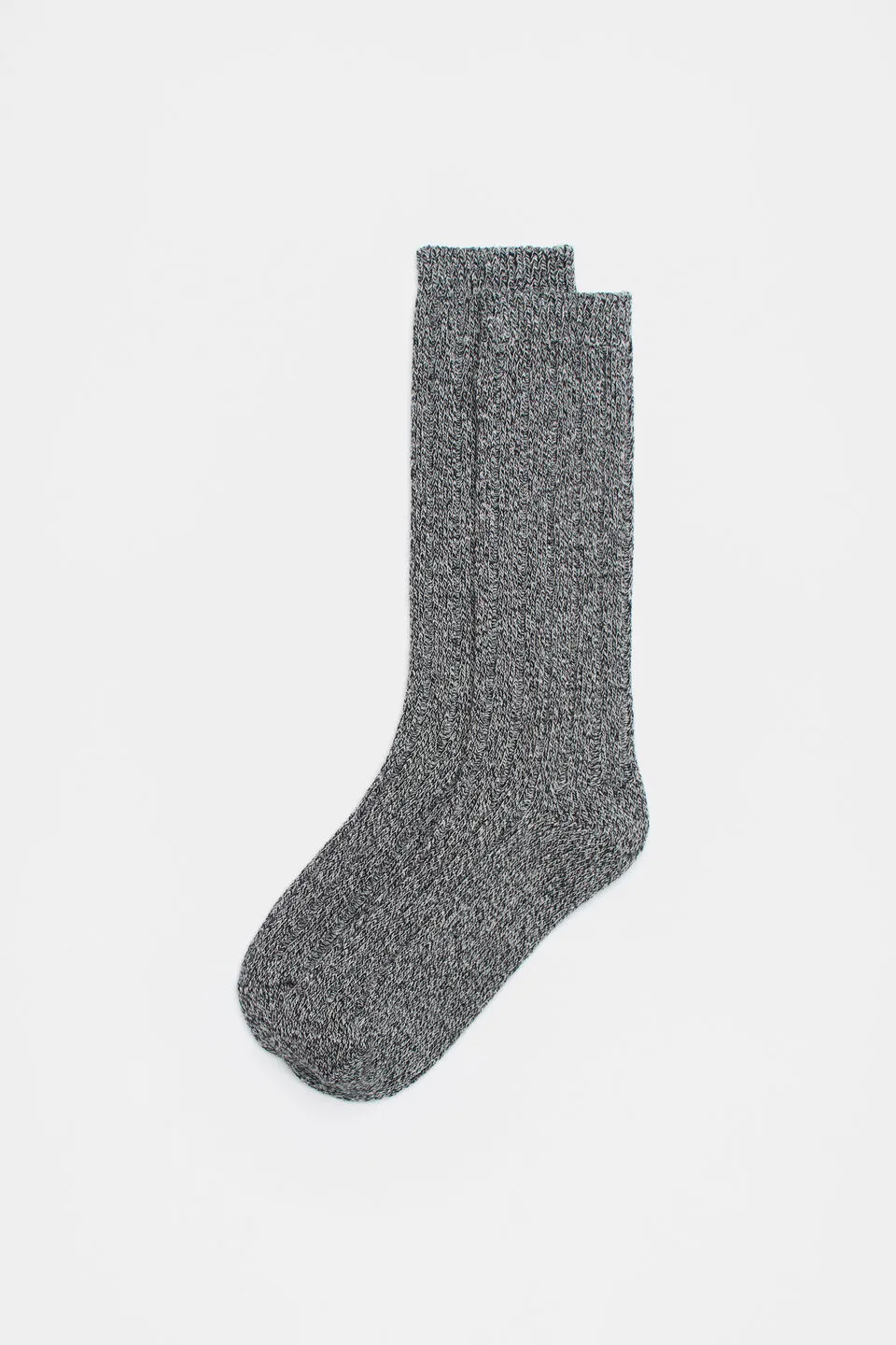Knitted Boot Socks with Marled Effect