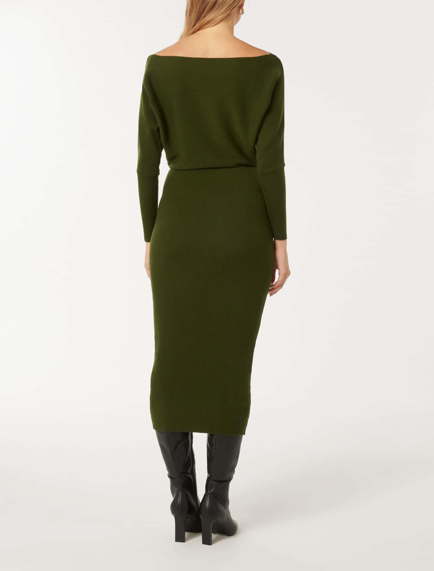 Off-Shoulder Midi Dress