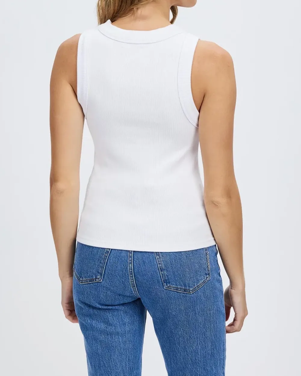 Crew Neck Sleeveless Tank Top