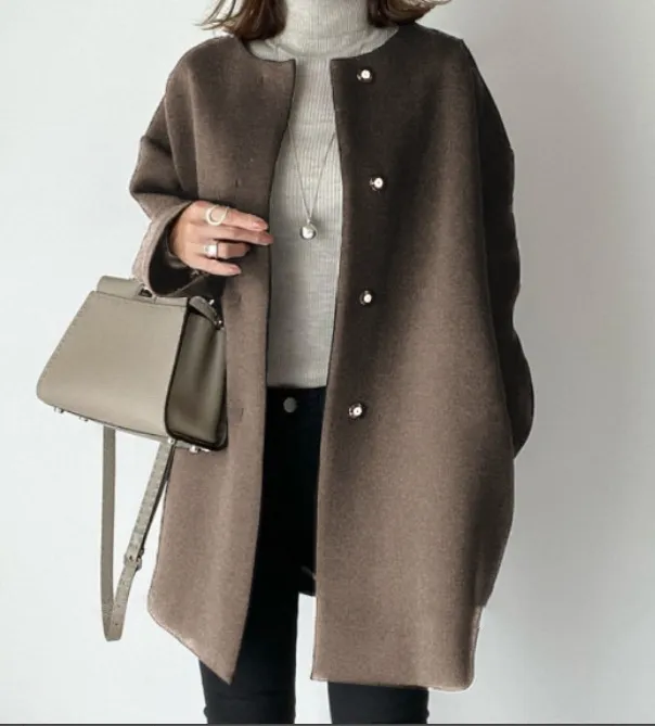 Elegant straight-fit loose casual jacket