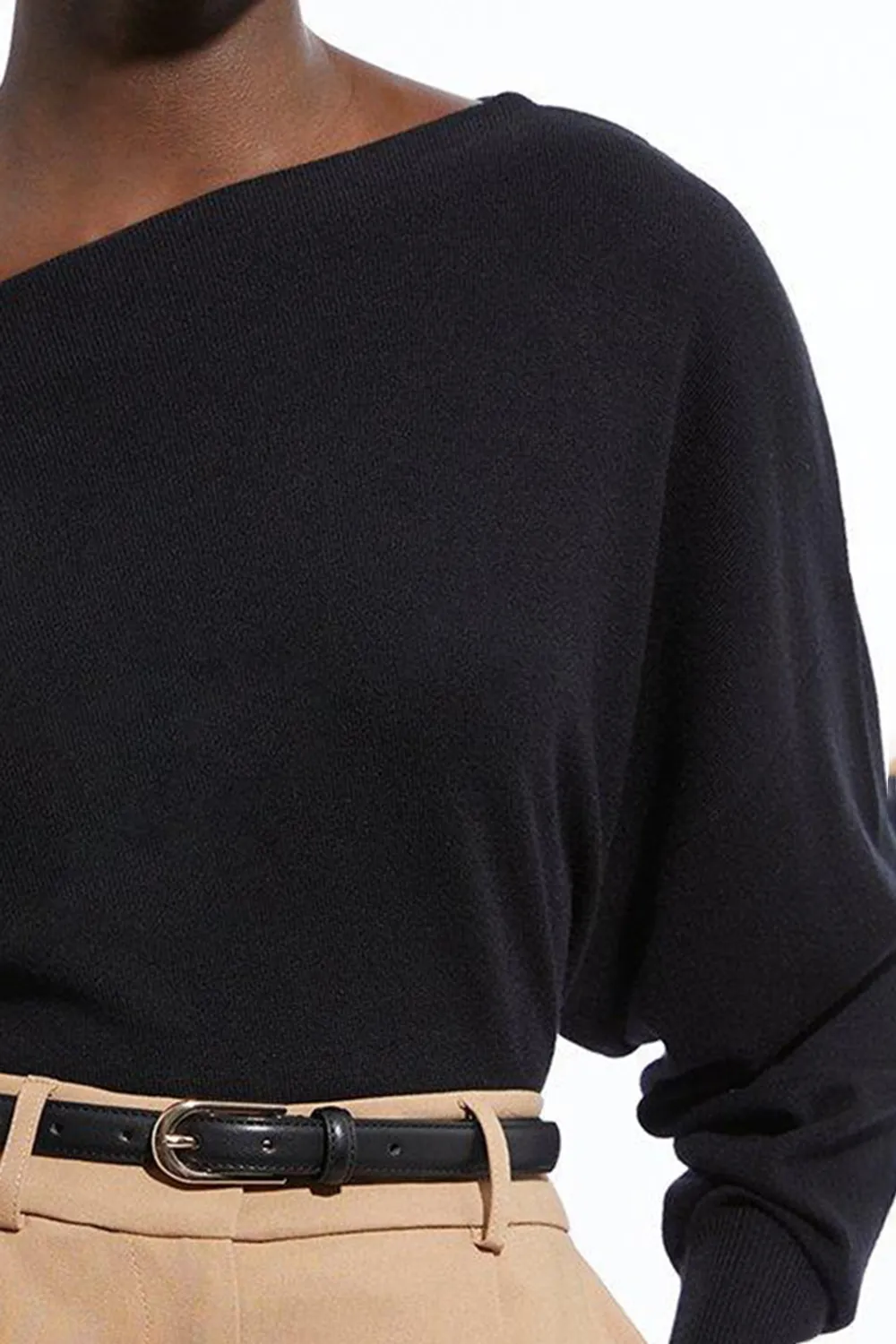 Cashmere Blend Off The Shoulder Knit Top