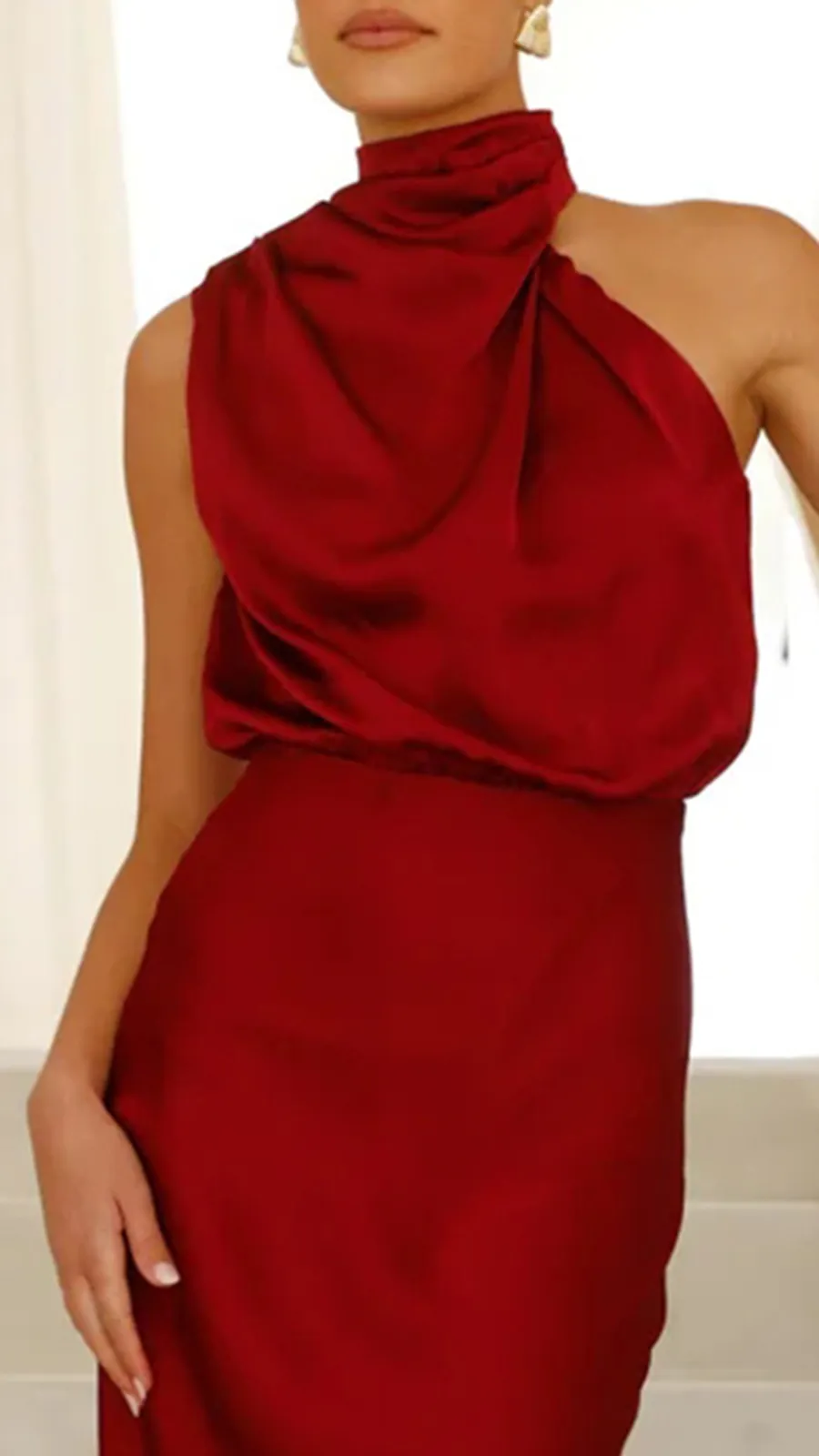 High Neckline Maxi Dress