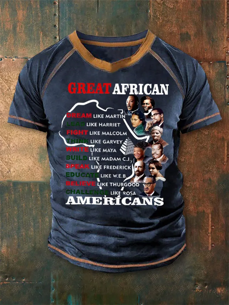 Men'S Great African Round-Neck T-Shirt