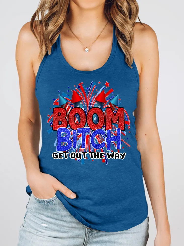 Women'S Boom Bitch Get Out The Way Round-Necked Sleeveless Vest