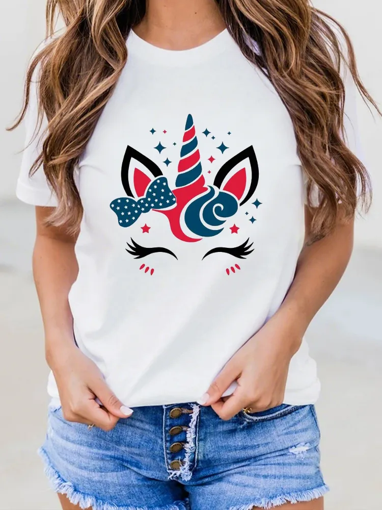 Woman'S Independence Day Short-Sleeved T-Shirt