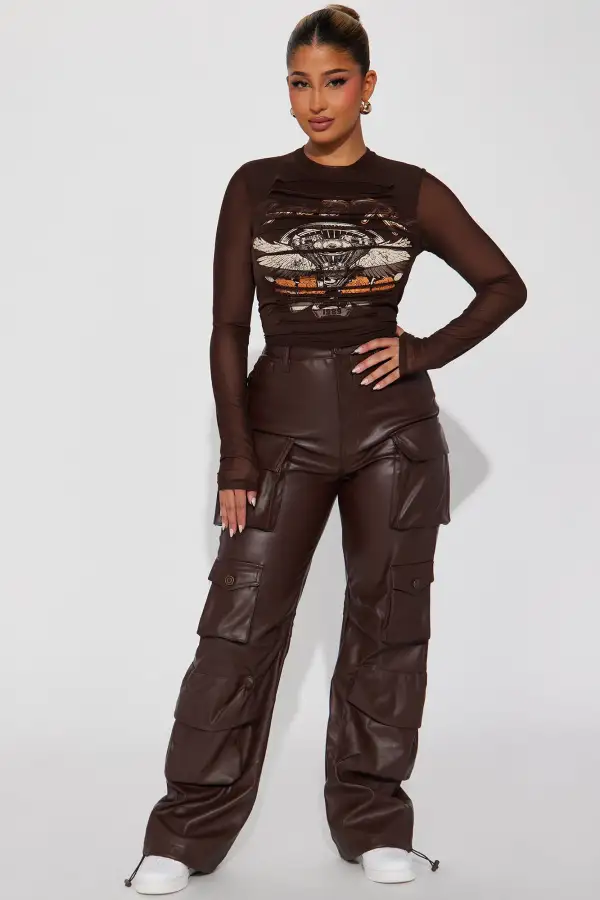 Hit The Road Distressed Top - Brown