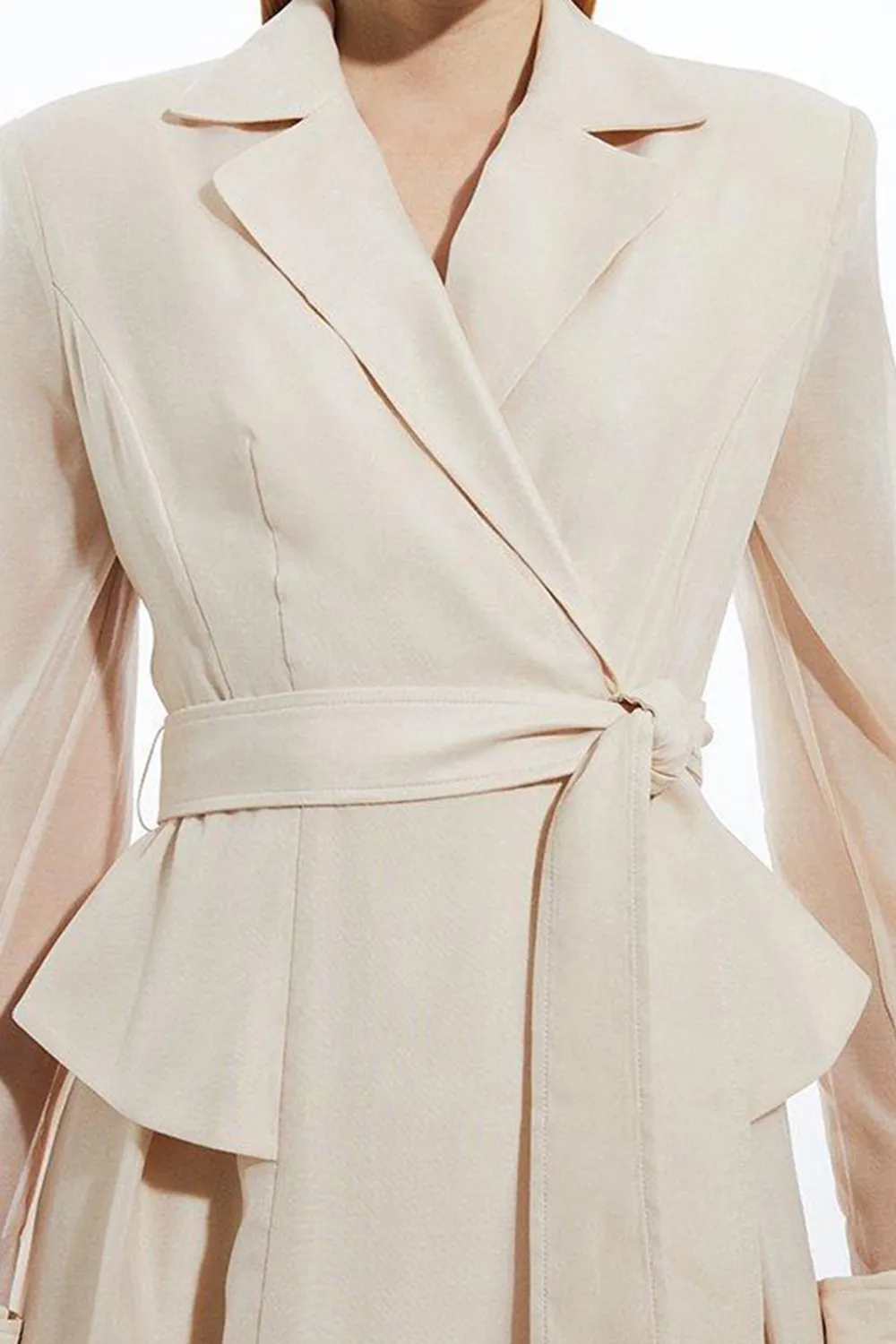 Woven Organdie Trench Dress
