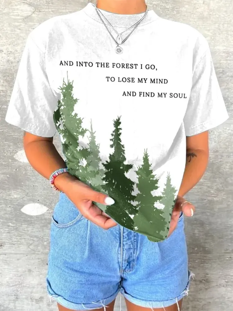 Women'S National Park Conservation Print Crew Neck T-Shirt