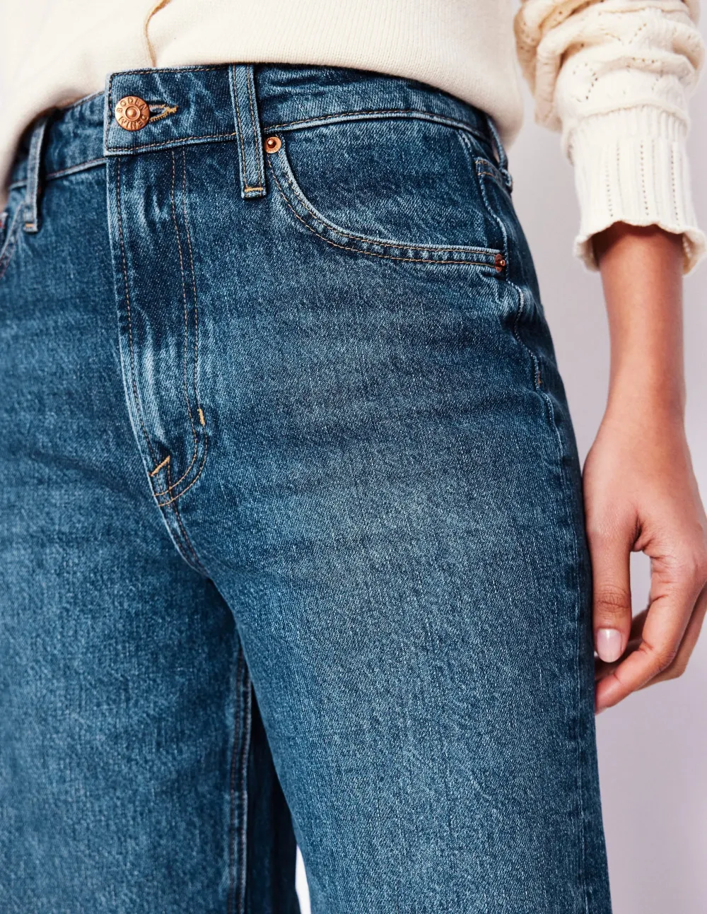 Light Blue High - Rise Wide - Leg Jeans