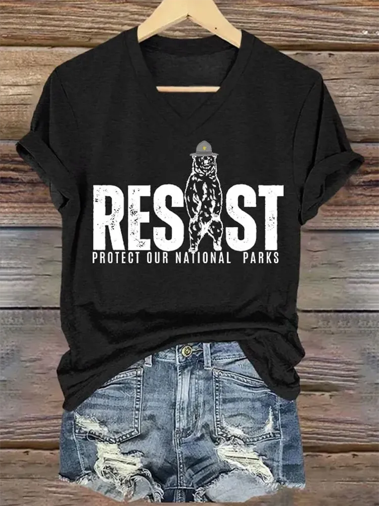 Women'S National Park Conservation Print Short Sleeve T-Shirt