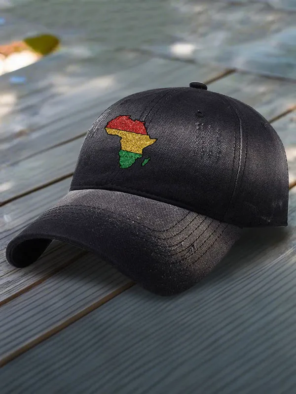 Juneteenth Patterned Printed Baseball Cap