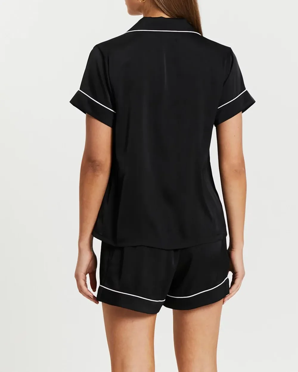 Short Satin Shirt PJ Set