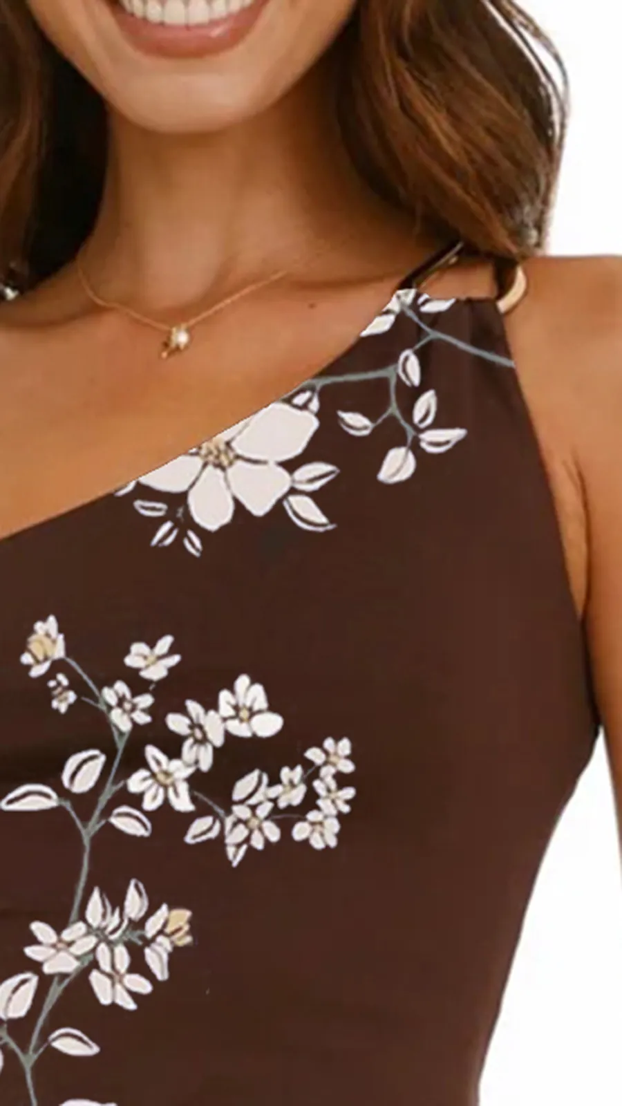 Simple Personality Oblique Collar Top