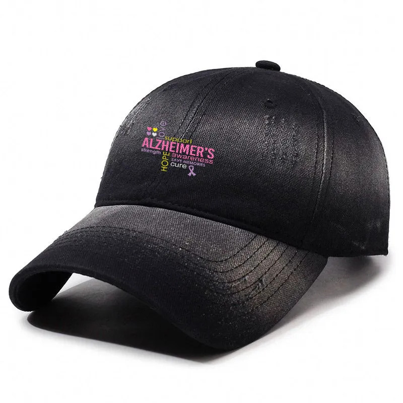 Love Support Alzheimer'S Strength Hope Awareness Save Memories Cure Baseball Cap