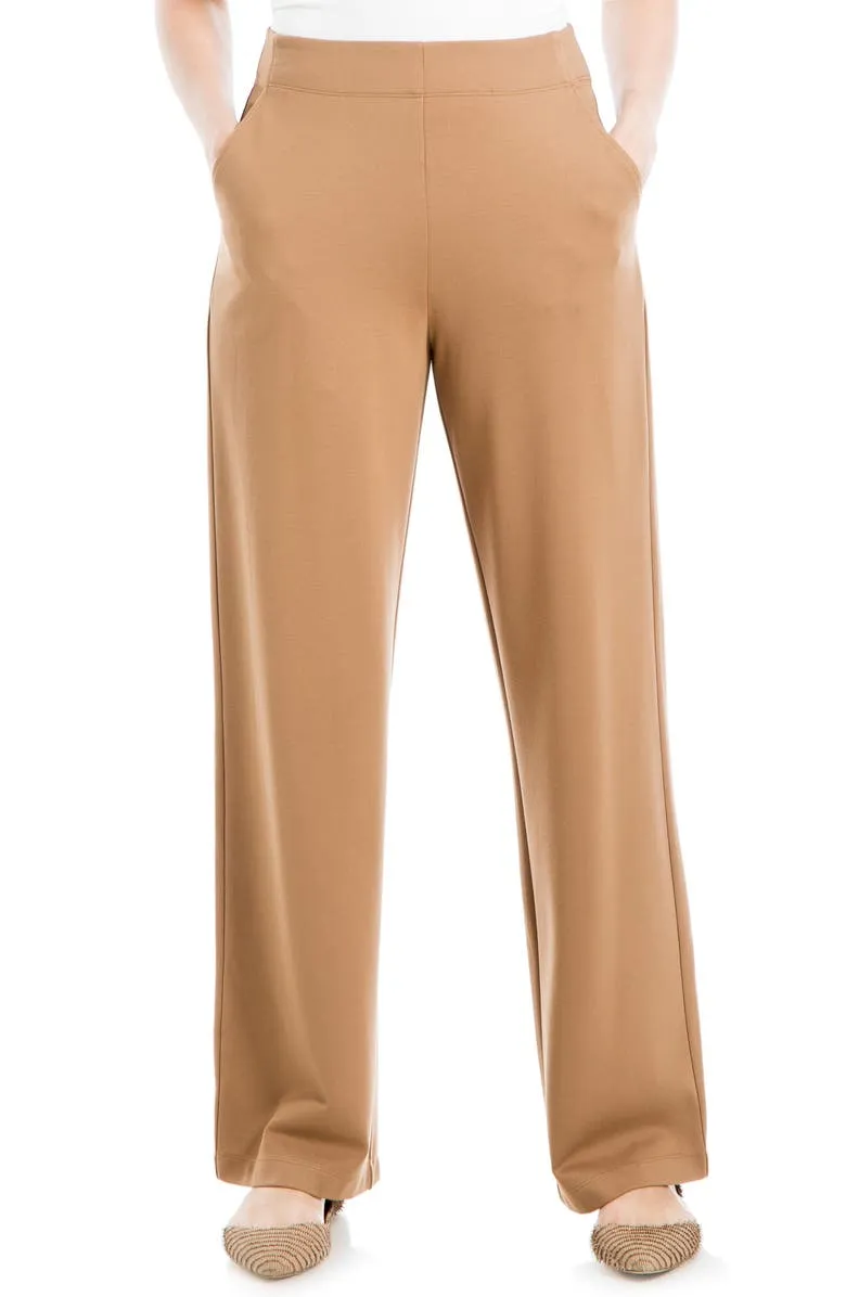 Easy Wide Leg Ponte Knit Pants
