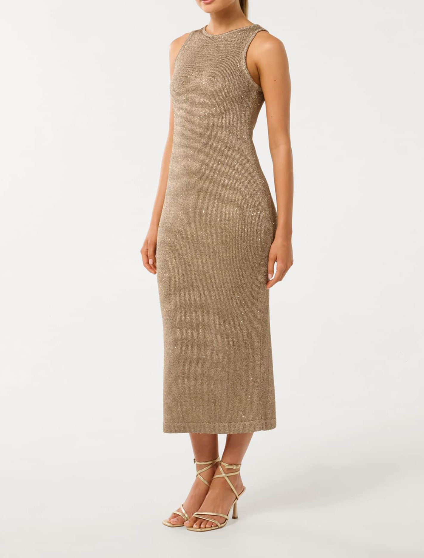 Sequin Metallic Knit Dress