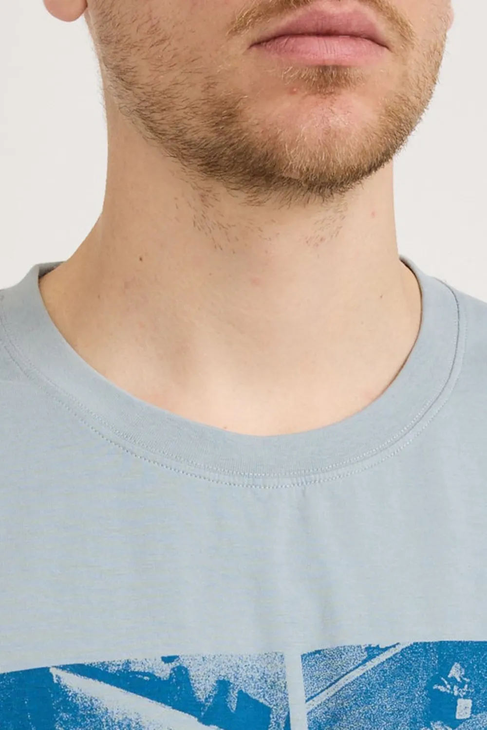 Light Blue Printed T-shirt