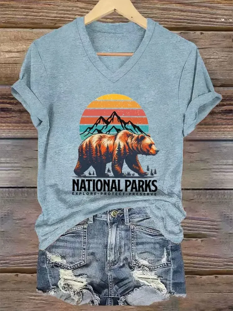Woman'S National Parks V-Neck Short-Sleeve T-Shirt