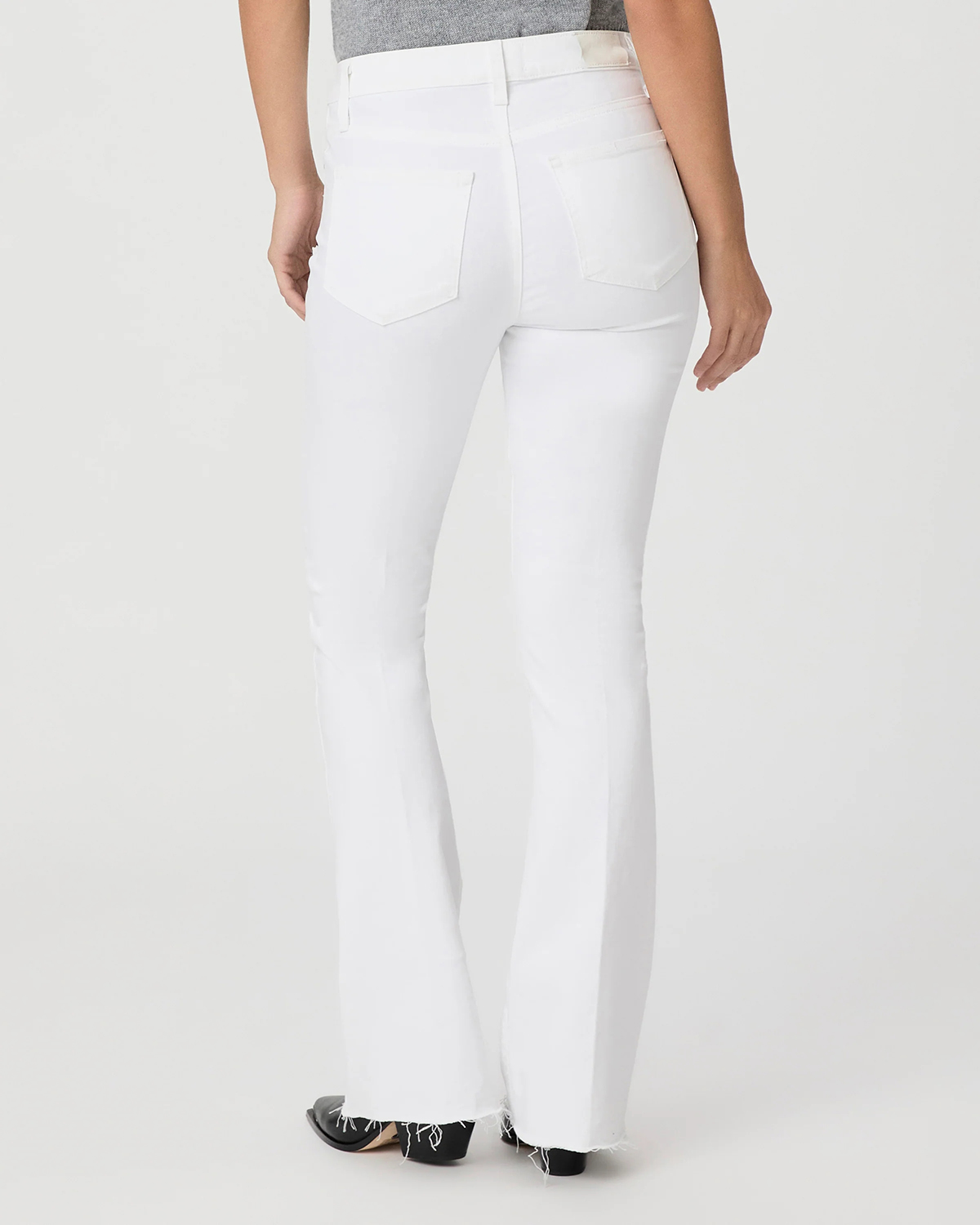 White Bootcut High Rise Jeans