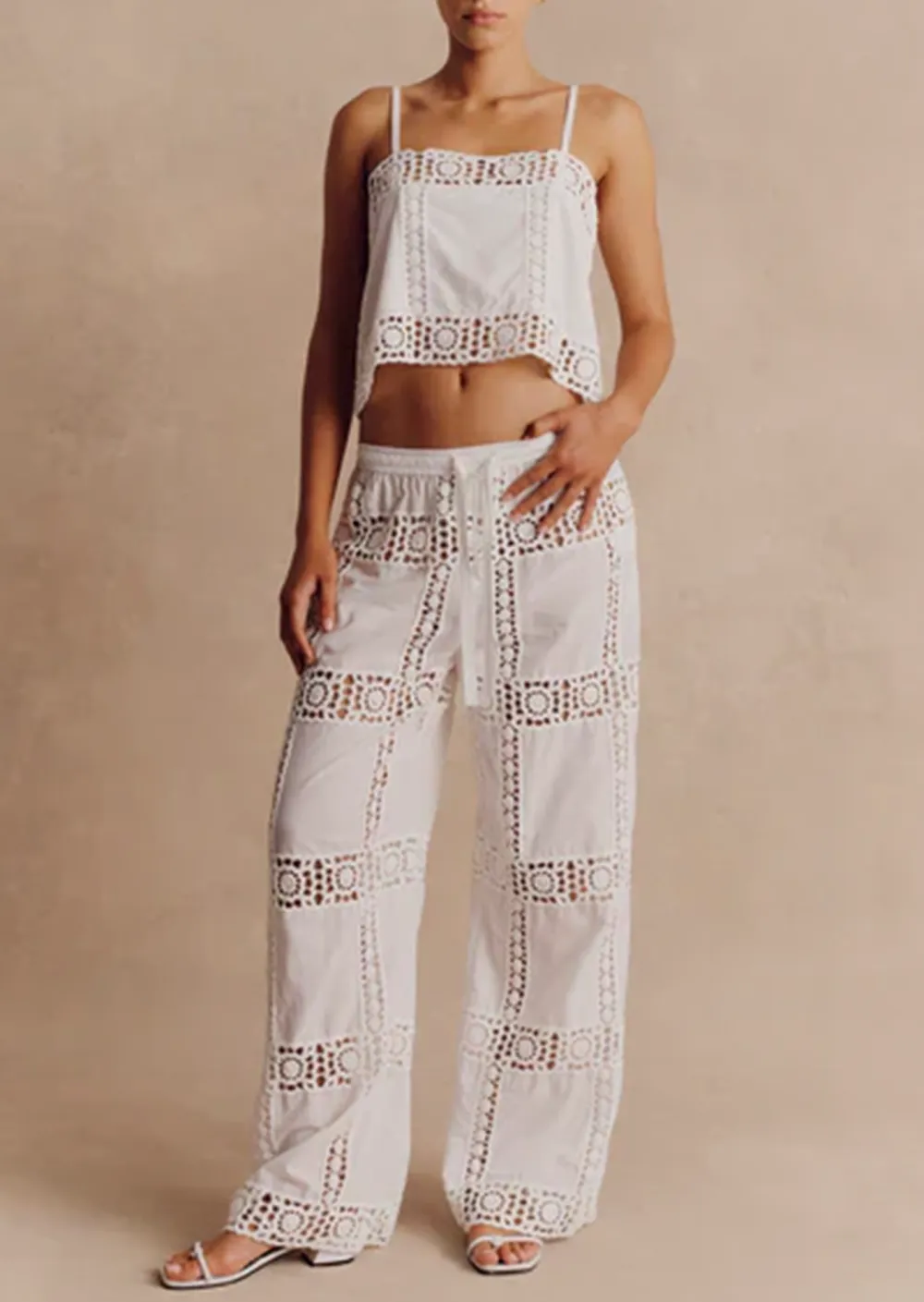 Crochet Loose Fit Pajama Pants