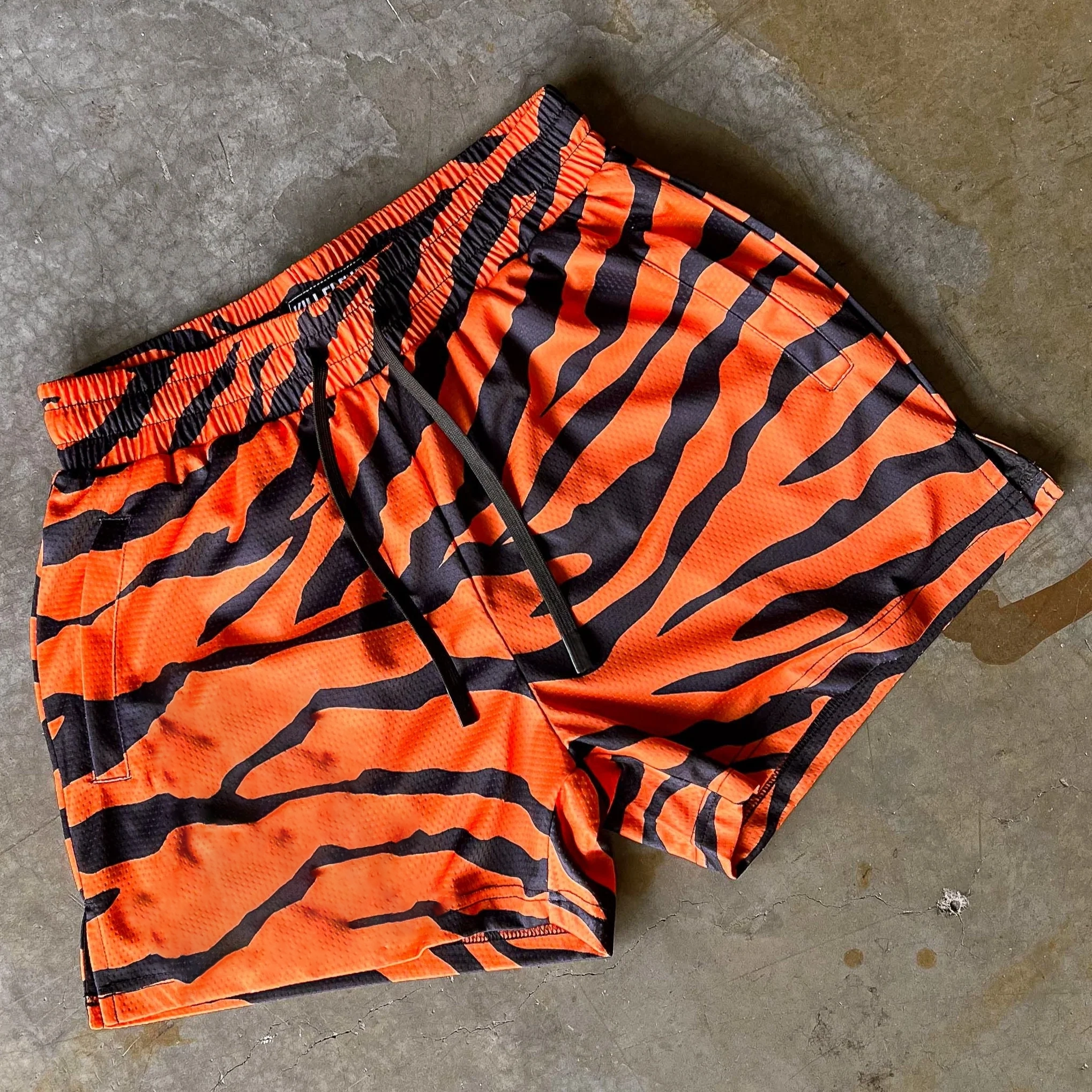 MUAY THAI SHORTS (MID THIGH CUT) - TIGER