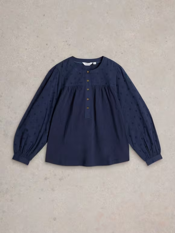 Crew Neck Dobby Mix Shirt