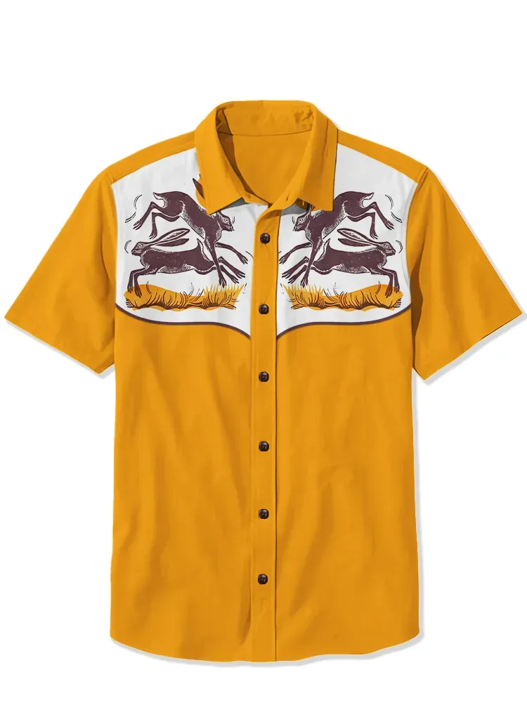Easter Rabbit On Wheat Field Shirt