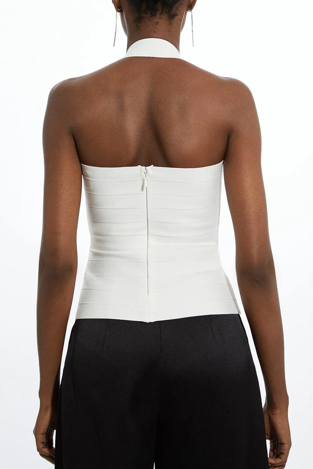 Bandage Halter Square Neck Top