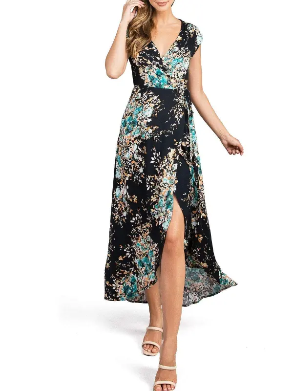 Large Area Floral Wrap - Style Midi Dress