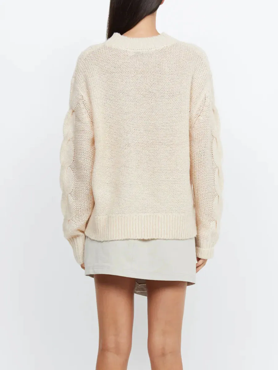 Cable Detail Loose Knit Jumper