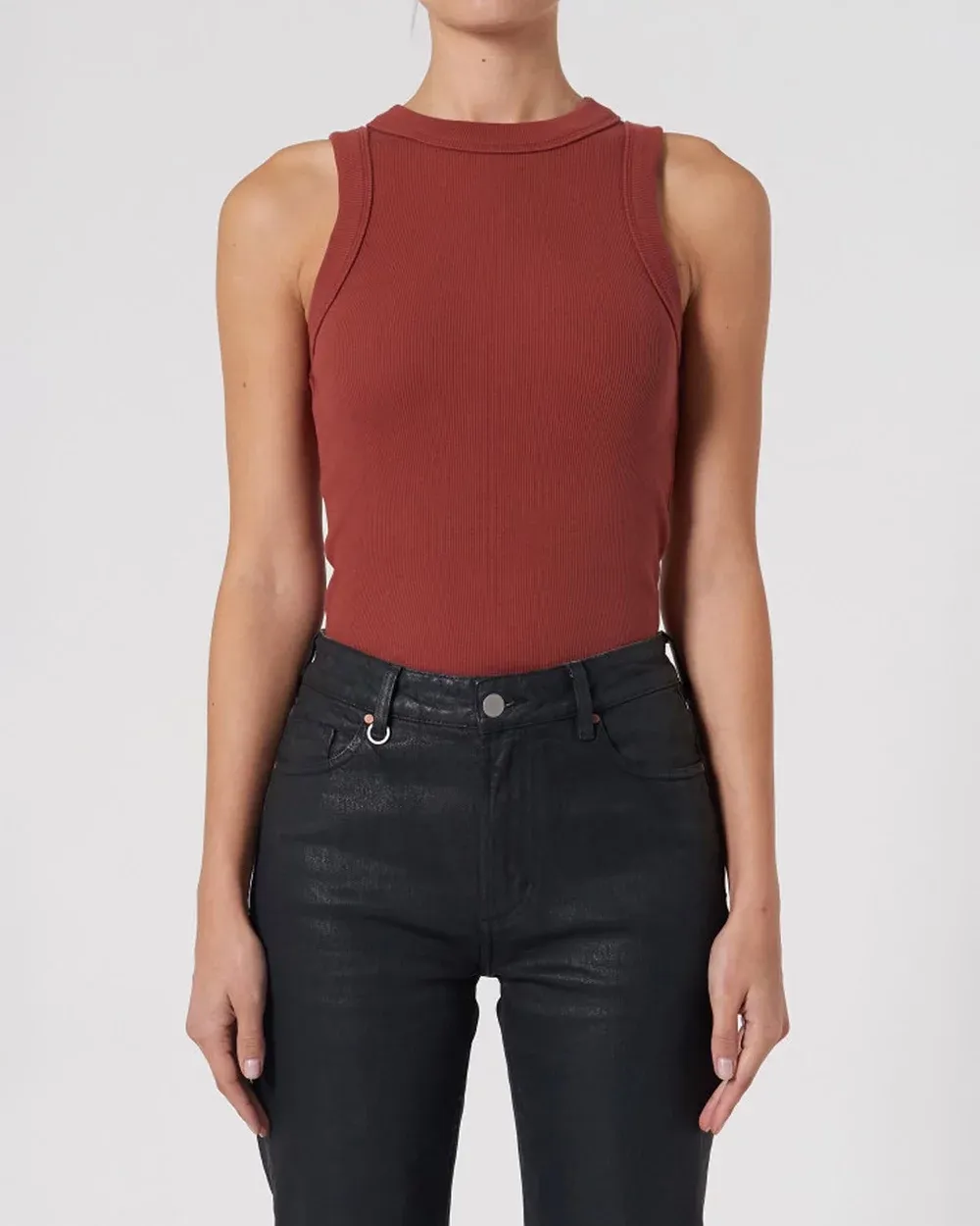 Crew Neck Sleeveless Tank Top