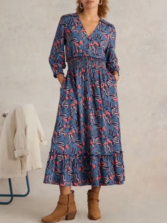 Shirred Jersey Dress