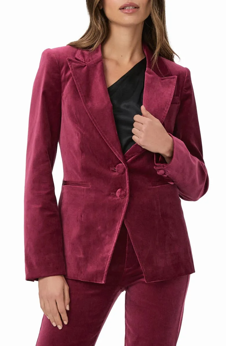Chelsee Stretch Velvet Blazer