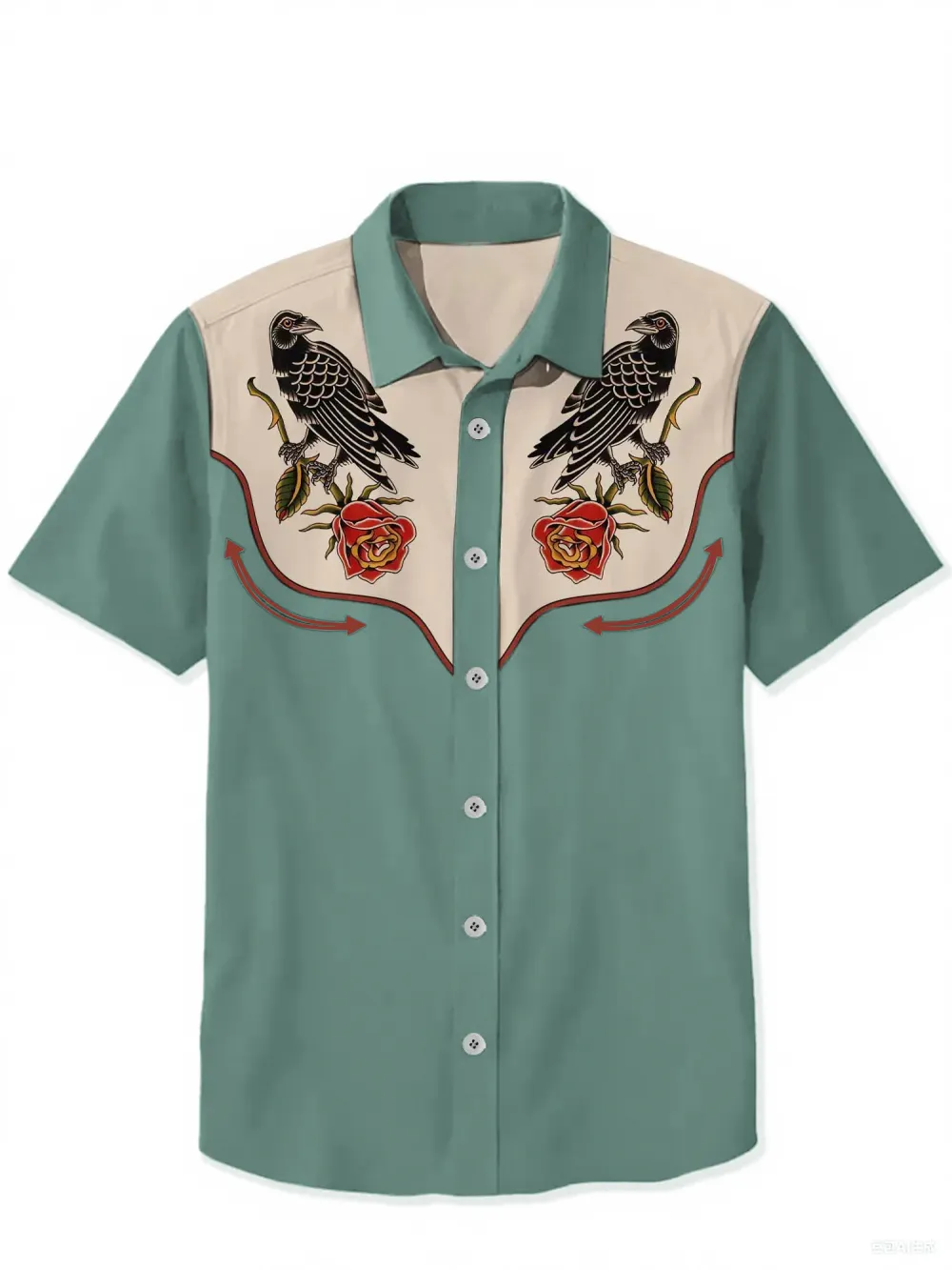 Crow And Flower Shirt