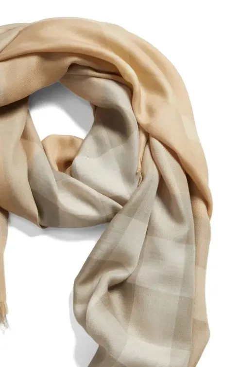 Nude Plaid Scarf