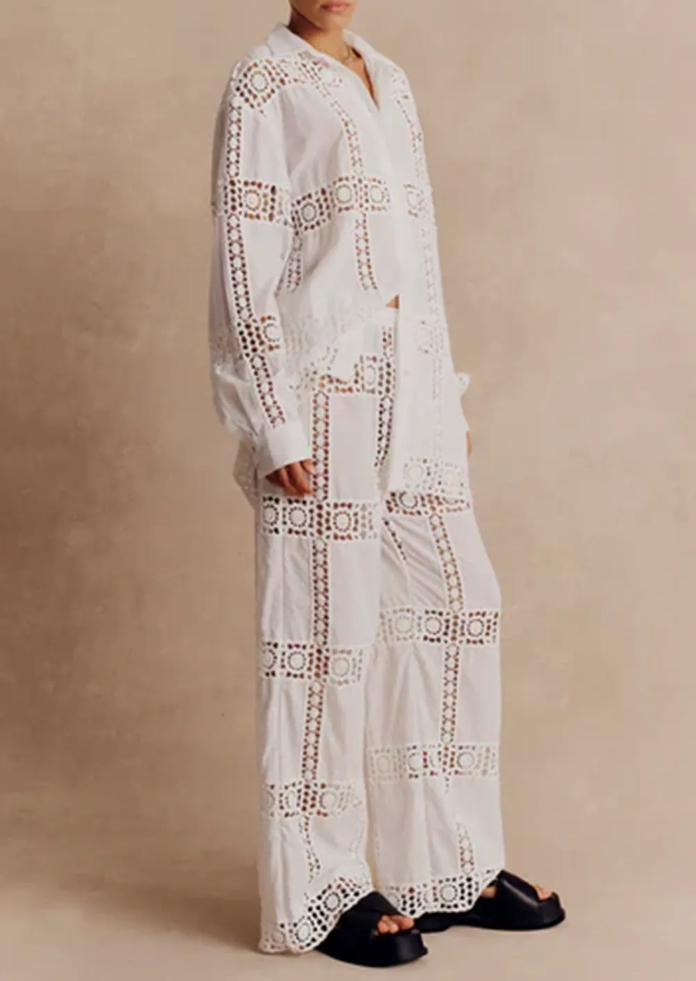 Crochet Loose Fit Pajama Pants