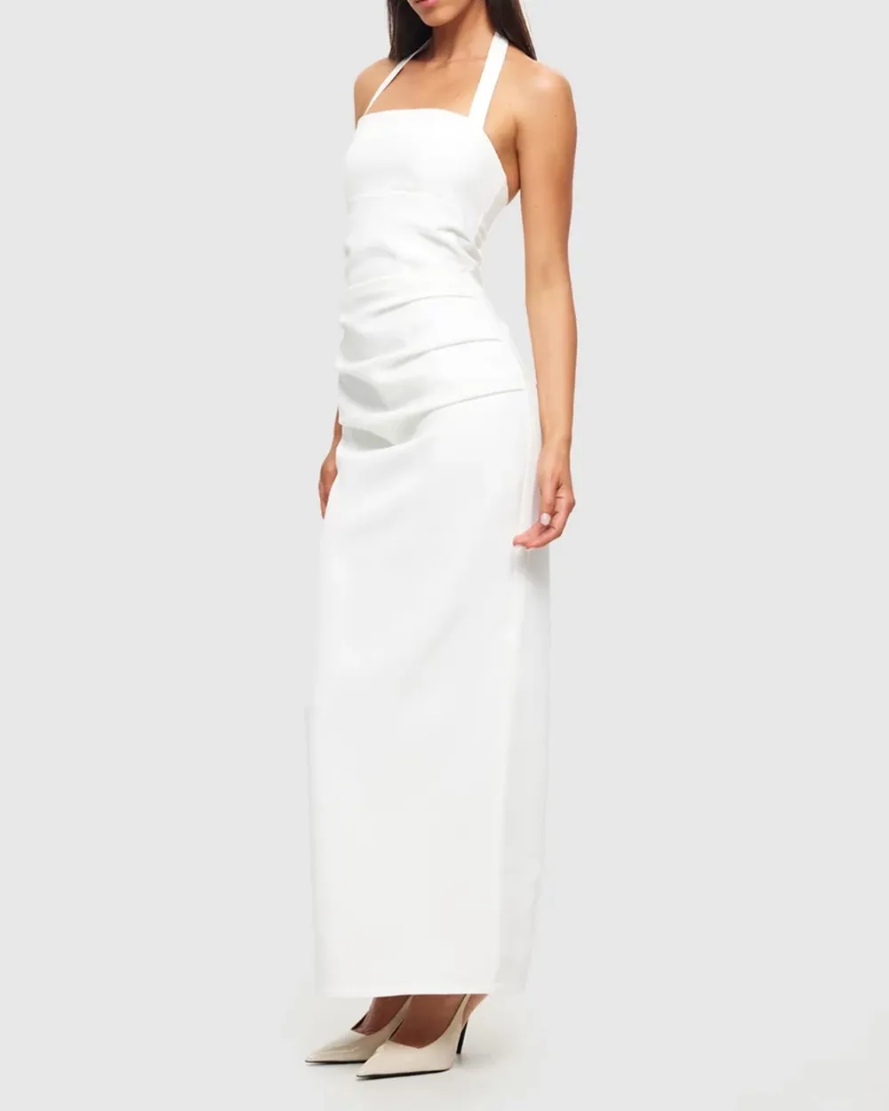 Halter Neck Slim Maxi Dress