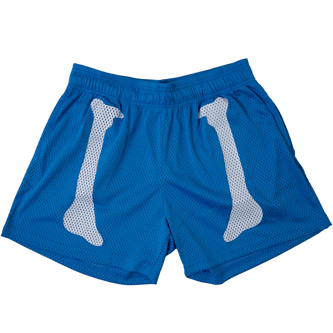BONE DRY VENTED MESH SHORTS - BLUE / WHITE