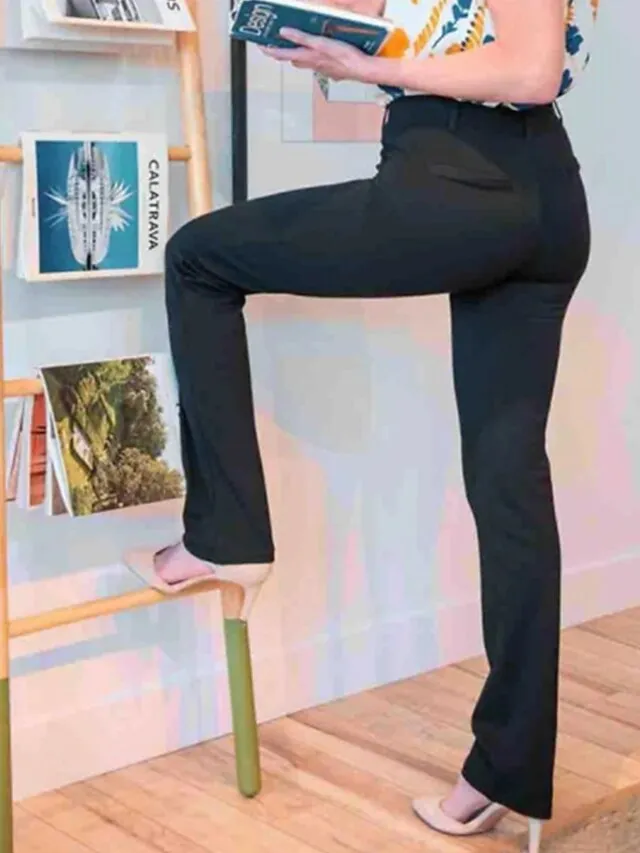 Women‘s Dress Work Pants Bootcut Pants Trousers Mid Waist Basic Daily Black 1# Black S M Summer