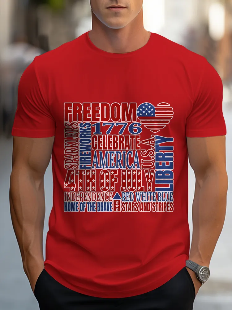 Man'S Freedom 1776 Round-Neck Short-Sleeved T-Shirt