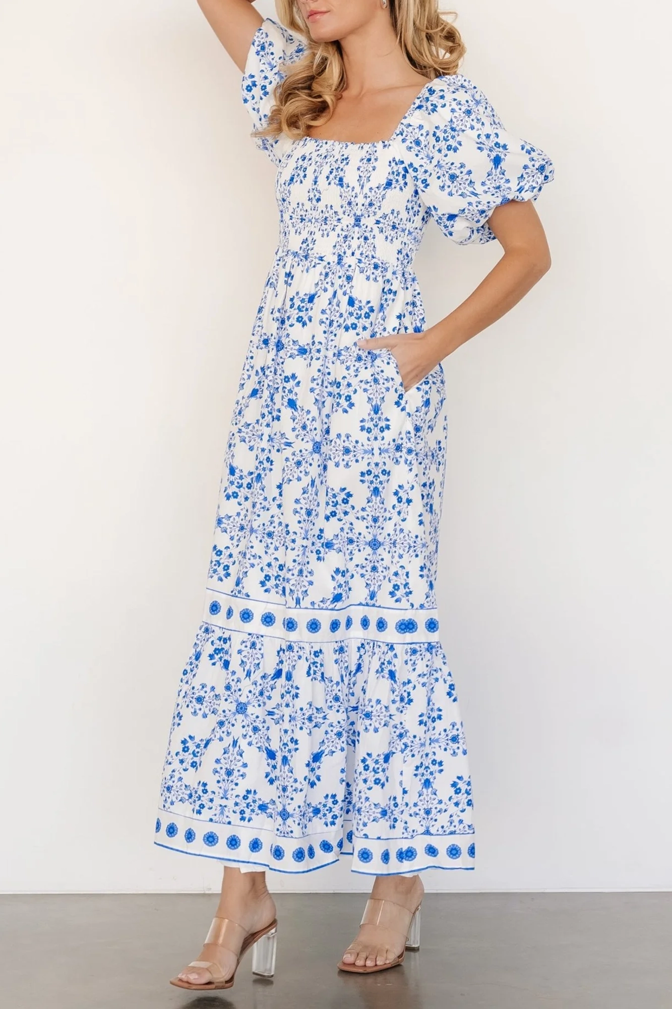 Retro Art Polka Dot High Waist Dress