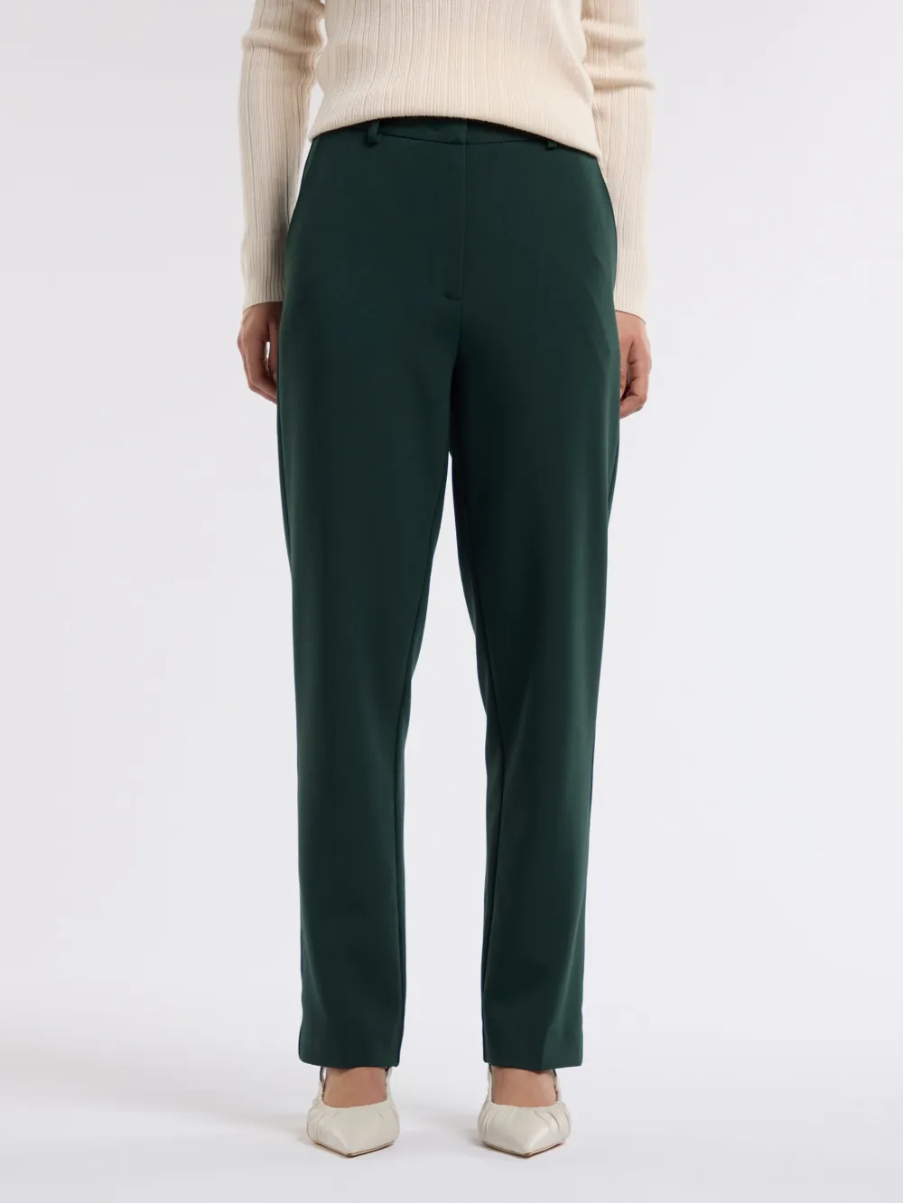 Deep Green Tapered Leg Pants