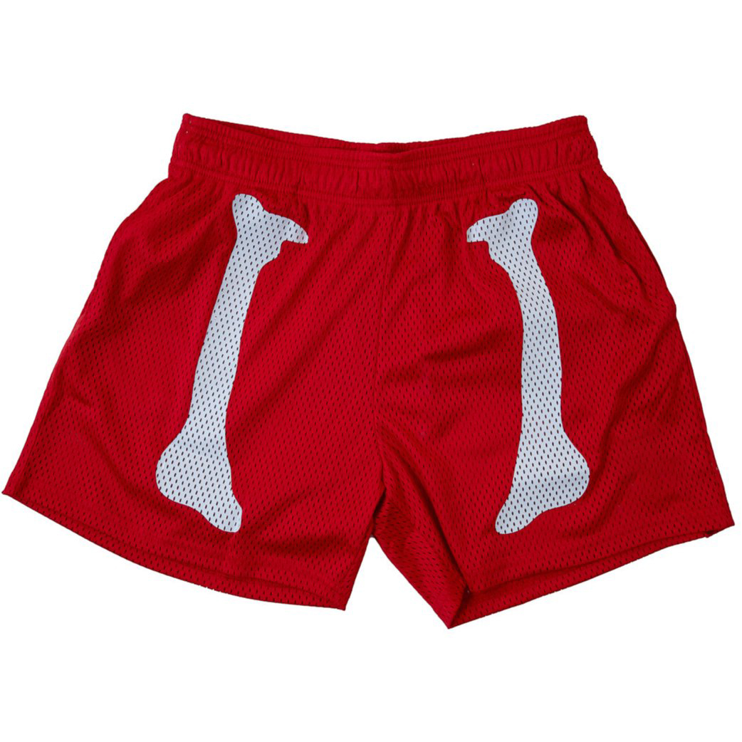 BONE DRY VENTED MESH SHORTS - RED / WHITE