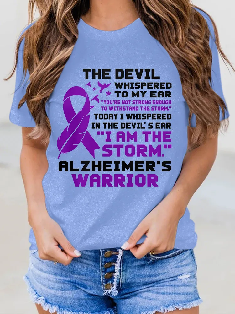 Women'S The Devil Whispered To My Ear Round-Neck Short-Sleeved T-Shirt