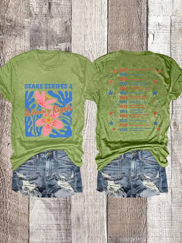 Woman'S Rights Crew Neck Short Sleeve T-Shirt